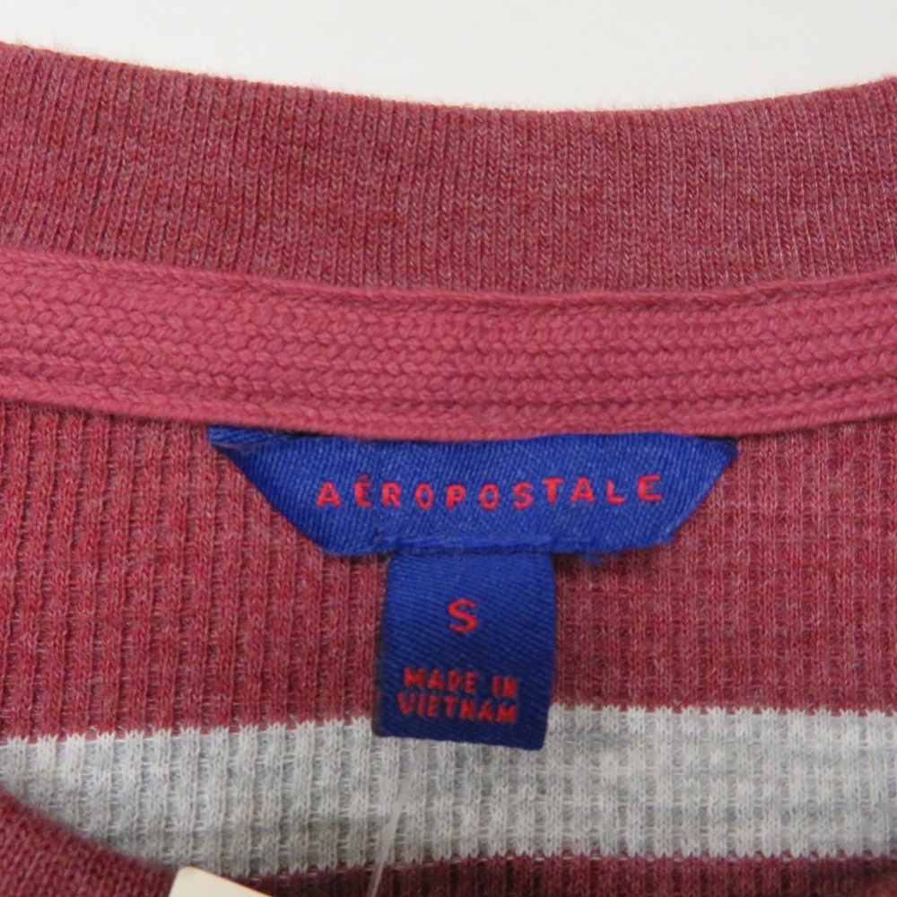 Aeropostale Red Gray‎ Striped Crew Sweater - Picture 4 of 4
